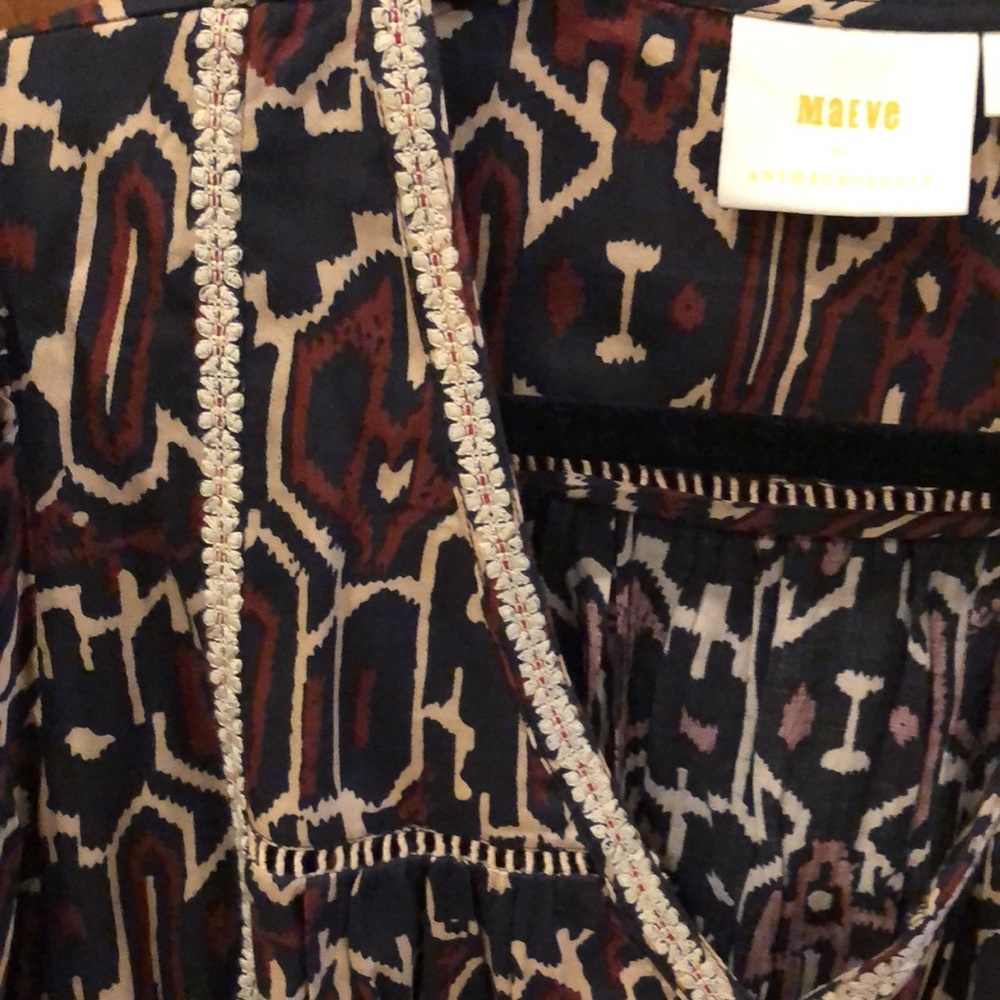 Anthropologie Maeve Veda Embroidered Blouse - Picture 7 of 13